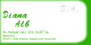 diana alb business card